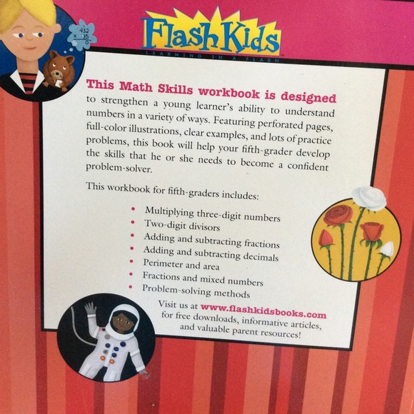 5th Grade Math Skills Workbook Harcourt Flash Kids - Picture 2 of 8